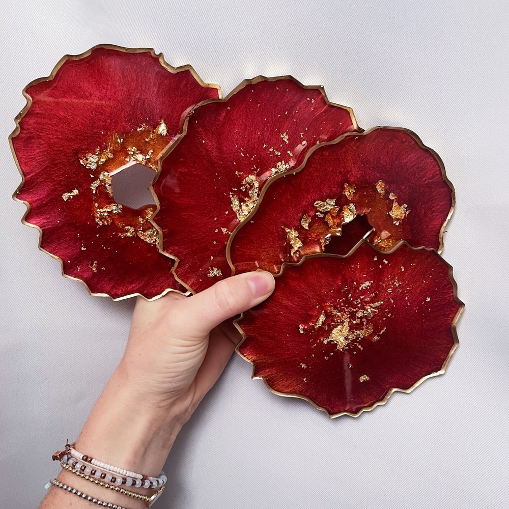Resin geode coasters